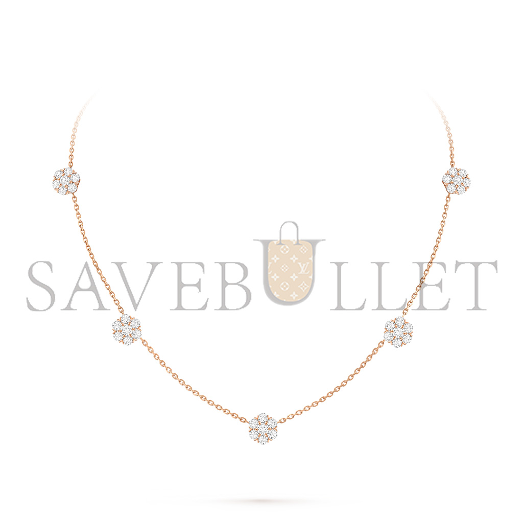 VAN CLEEF ARPELS FLEURETTE NECKLACE, 5 FLOWERS VCARPEBE00